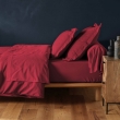 Drap housse 1 personne 90 x 190 cm uni 57 fils lina Marsala, image n° 5