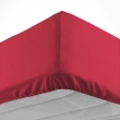 Drap housse 1 personne 90 x 190 cm uni 57 fils lina Marsala, image n° 2