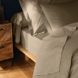 Drap housse 1 personne 90 x 190 cm uni 57 fils lina Sable, image n° 3