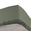 Drap housse 1 personne bonnet 30 cm 90 x 190 cm percale uni 78 fils Kaki, image n° 1