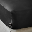 Drap housse 140 x 190 cm bambou salomé truffe Noir, image n° 2