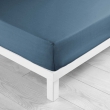 Drap housse 140 x 190 cm bonnet 30 cm Mmicrofibre Oscar Bleu Nuit, image n° 2