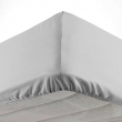 Drap housse 140 x 190 cm bonnet 30 cm Mmicrofibre Oscar Gris Clair, image n° 1
