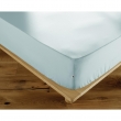 Drap housse 140 x 190 cm coton 57 fils Ambre Bleu clair, image n° 2