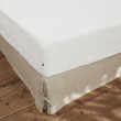 Drap housse 140 x 190 cm en lin lavé Soline Blanc, image n° 1