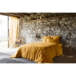 Drap housse 160 x 200 cm en Lin lavé Soline Jaune miel, image n° 3