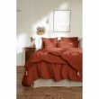 Drap housse 160 x 200 cm en Lin lavé Soline Paprika, image n° 4