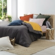 Drap housse 180 x 200 cm bonnet 30 cm percale de coton 78 fils Ocre, image n° 3