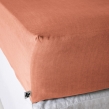 Drap Housse 180 x 200 cm en Lyocell Uni Lysandre Terracotta, image n° 1