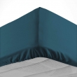 Drap housse 2 personnes 140 x 190 cm uni 57 fils lina Bleu, image n° 2