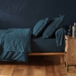 Drap housse 2 personnes 140 x 190 cm uni 57 fils lina Bleu, image n° 5