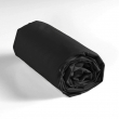 Drap housse 2 personnes 140 x 190 cm uni 57 fils lina Noir, image n° 4