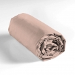 Drap housse 2 personnes 140 x 190 cm uni 57 fils lina Rose, image n° 4