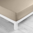 Drap housse 2 personnes 140 x 190 cm uni 57 fils lina Sable, image n° 1