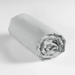 Drap housse 2 personnes 140 x 190 x 30 cm coton bio Biolina Gris, image n° 2