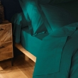 Drap housse 2 personnes 160 x 200 cm uni 57 fils lina Emeraude, image n° 3