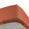 Drap housse 2 personnes 180 x 200 cm percale uni 78 fils bonnet 30 cm Terracotta, image n° 1