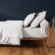 Drap housse 2 personnes 180 x 200 cm uni 57 fils lina Blanc, image n° 5