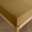 Drap Housse 90x190 cm 1 Place 100% Coton 57 Fils/cm&sup2; Bonnet 30 cm Caramel, image n° 2