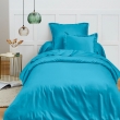 Drap Housse 90x190 cm 1 Place 100% Coton 57 Fils/cm&sup2; Bonnet 30 cm Cyan, image n° 4