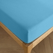 Drap Housse 90x190 cm 1 Place 100% Coton 57 Fils/cm&sup2; Bonnet 30 cm Cyan, image n° 2