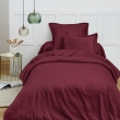 Drap Housse 90x190 cm 1 Place 100% Coton 57 Fils/cm&sup2; Bonnet 30 cm Grenat, image n° 4