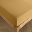 Drap Housse 90x190 cm 1 Place 100% Coton 57 Fils/cm&sup2; Bonnet 30 cm Miel, image n° 2