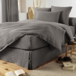 Drap housse bonnet 30 cm double gaze de coton 160 x 200 cm granit (dark grey) Anthracite, image n° 3