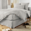 Drap housse bonnet 30 cm double gaze de coton 160 x 200 cm nuage (light grey) Gris, image n° 3