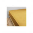 Drap housse bonnet 30 cm double gaze de coton 160 x 200 cm safran (yellow) Jaune, image n° 2