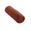 Drap housse bonnet 30 cm double gaze de coton 160 x 200 cm terracotta (orange) Orange, image n° 1