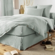 Drap housse bonnet 30 cm double gaze de coton 160 x 200 cm vert d'eau (green) Vert, image n° 3