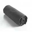 Drap housse coton luxe 180 x 200 cm bonnet 30 cm Ambre Anthracite, image n° 1
