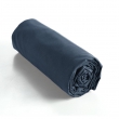 Drap housse coton luxe 180 x 200 cm bonnet 30 cm Ambre Bleu foncé, image n° 1