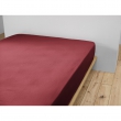 Drap housse double gaze de coton 180 x 200 cm Gaia Bordeaux, image n° 2