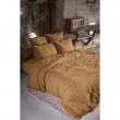 Drap housse double  gaze de coton luxe 160 x 200 cm Gaia Camel, image n° 4