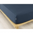 Drap housse flanelle chaude 140 x 190 cm Bonnet 30 cm Candice Bleu, image n° 1