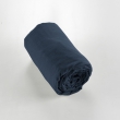 Drap housse flanelle chaude 140 x 190 cm Bonnet 30 cm Candice Bleu, image n° 2