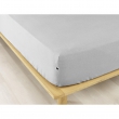 Drap housse flanelle chaude 140 x 190 cm Bonnet 30 cm Candice Gris, image n° 2
