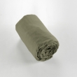 Drap housse flanelle chaude 140 x 190 cm Bonnet 30 cm Candice Kaki, image n° 2