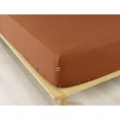 Drap housse flanelle chaude 140 x 190 cm Bonnet 30 cm Candice Orange, image n° 1