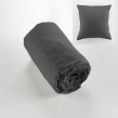 Drap housse flanelle chaude 180 x 200 cm Bonnet 30 cm  + 2 taies 63 x 63 Anthracite, image n° 1