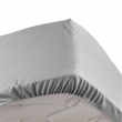 Drap housse gris 180 x 200 cm en percale bonnet de 30 cm, image n° 1