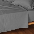 Drap plat 1 pers. 180 x 290 cm coton 57 fils Lina Anthracite, image n° 3