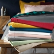 Drap plat 1 pers. 180 x 290 cm coton 57 fils Lina Anthracite, image n° 4