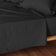 Drap plat 1 pers. 180 x 290 cm coton 57 fils Lina Noir, image n° 3