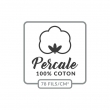 Drap plat 1 pers. 180 x 290 cm percale de coton 78 fils Blanc, image n° 4
