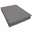 Drap plat 1 personne 180 x 290 cm uni 57 fils lina  + point bourdon Gris souris, image n° 1