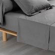 Drap plat 2 pers 240x300 cm percale uni 78 fils percaline  +p. bourdon Anthracite, image n° 1