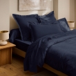 Drap Plat 240 x 300 cm Bleu velours Satin de Coton Peign&eacute; 120 Fils/cm&sup2; - Qualit&eacute; H&ocirc;teli&egrave;re Premium, image n° 2